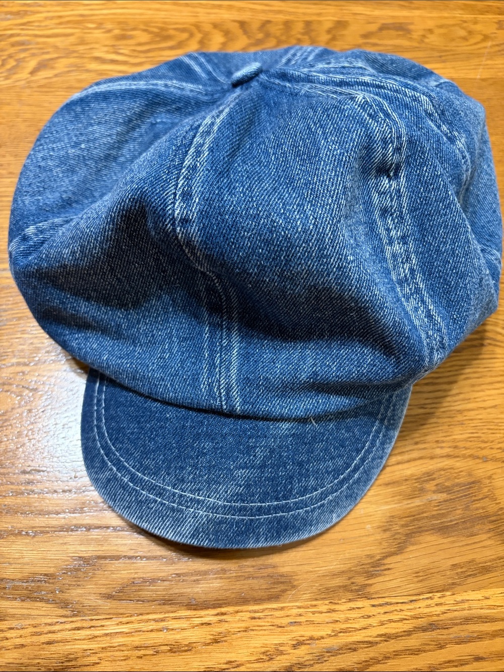 Cara Park slouchy Denim Newsboy Cap - Picture 3 of 9